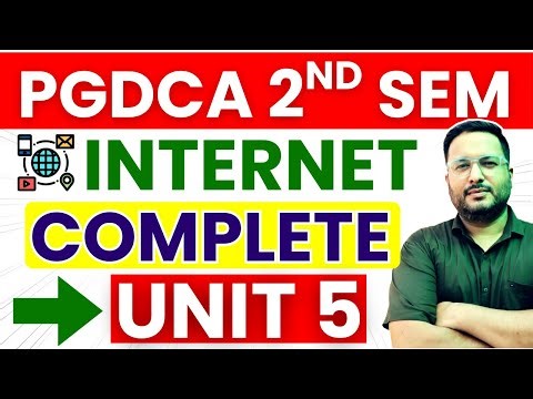 ✅PGDCA 2nd SEM INTERNET UNIT 5 | #pgdca #internet