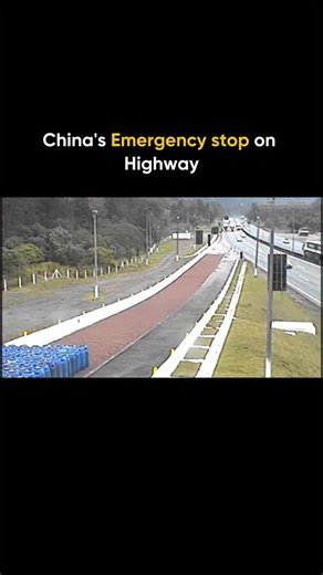 @sparklix.ai on Instagram: "An emergency escape ramp (runaway ramp) on highways is designed to safely stop vehicles—especially trucks—when brakes fail. It is usually built on downhill roads and slopes away from traffic. The ramp is filled with loose gravel, sand, or arrester material, which creates high rolling resistance. When a vehicle enters the ramp at high speed, its tyres sink into the loose surface, rapidly reducing speed through friction and drag. Some ramps are uphill, using gravity to 