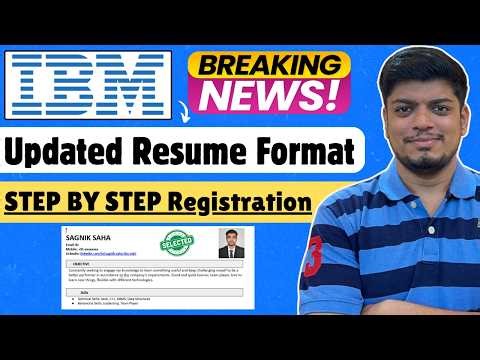 🔥IBM Resume Format | IBM STEP BY STEP Registration | IBM ASE MASS Hiring 2025, 2024 BATCH | PART-2