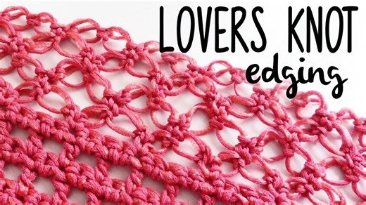 Solomon knot crochet edging made easy step by step tutorial