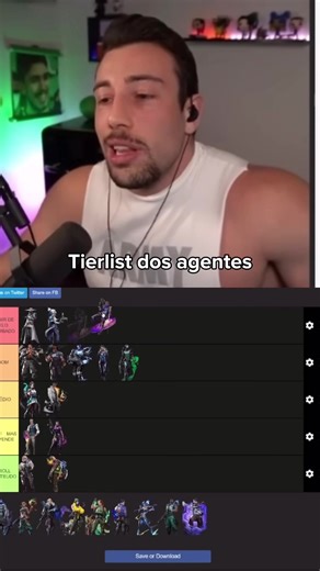 Tierlist dos Melhores Agentes em Valorant