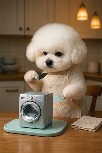 Washing Machine Slice 🫧✨ | POV: When Your Laundry Goes Viral #cute #puppy #funny #pets #cutedog