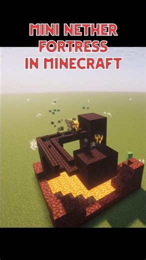 Minecraft mini nether fortress🔥 #viral #gaming #minecraft #viralvideo