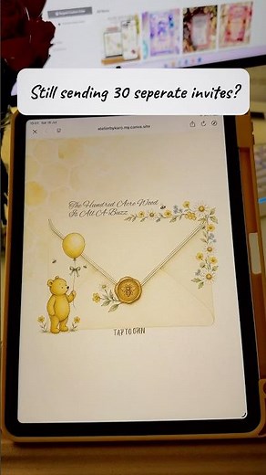 Winnie the Pooh Baby Shower Website Invitation | Editable Canva Template