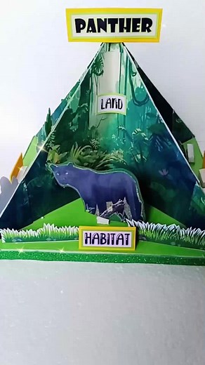 triorama les muestro este triorama de la pantera describiendo a la pantera en un triorama para la exposición de inglés #triorama #manualidades #maquetas #maquetatriorama #panteratriorama #selvatriorama