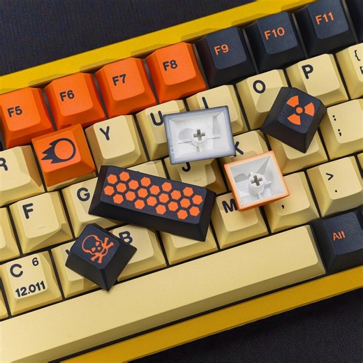 Carbon Retro Keycap Set | Custom Keycaps | Cherry Profile PBT | 143 Keys | ISO Support - Etsy