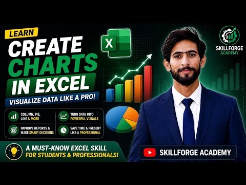 How to Create Charts in Excel | Column, Pie & Line Charts Tutorial for Beginners