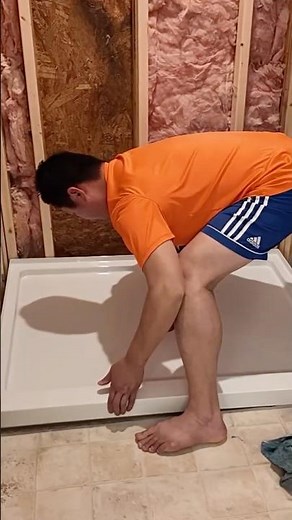 How to Install a Shower Pan #ShowerBaseInstallation #BathroomRemodel #bathroomupgrade
