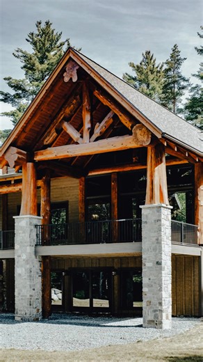 4.6K views · 101 reactions | From blueprint to beauty. Step inside and see how every detail came together to make this house a home. | Artisan Custom Log and Timber Homes | Facebook