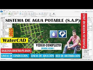 💧🚰📐2/5 Modelamiento y Diseño de Red de Agua Potable 🚰WaterCAD 2025🟨👈 Plantilla COMPLETO ☘ 💧🍀