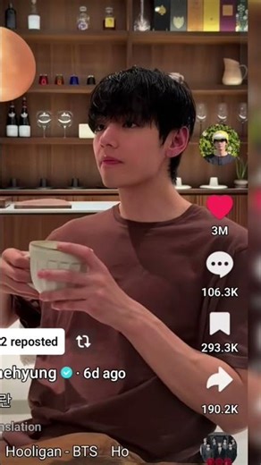 kim Taehyung change tik tok profile picture 💜 #bts #kimtaehyung