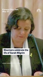 Mourners gathered in Kansas City to celebrate the life of Sarah Milgrim, who was shot and killed as she left the Capital Jewish Museum in Washington. | NBC News