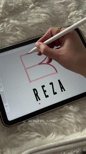 Create a Stunning REZA Name Logo: Procreate Tutorial & Tattoo Inspiration #letterlogo #arttips