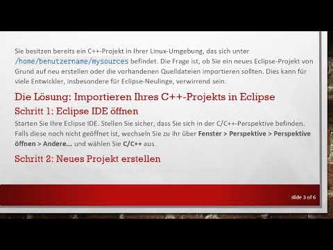 Einrichten Ihres Linux C+ + -Projekts in Eclipse