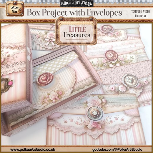 Shabby Chic Box With Envelopes: Junk Journal Project Kit (digital Download) - Etsy