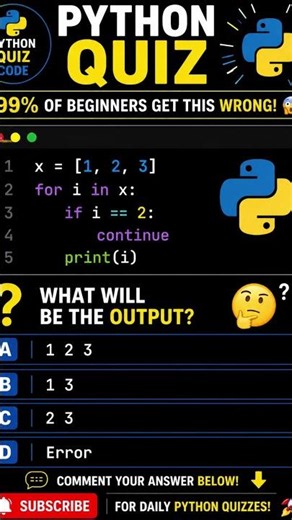 🔥 99% of Beginners Fail This Python Loop Quiz! 😱🐍 #Shorts