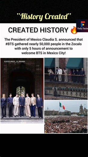 BTS Just Made HISTORY in Mexico 🇲🇽🔥 50,000+ ARMY Shocked the World! #bts#btsarmy #mexico #history
