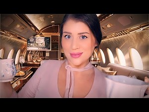 ASMR RP | Luxury Flight Attendant (Personal Attention, First Class, Menu)