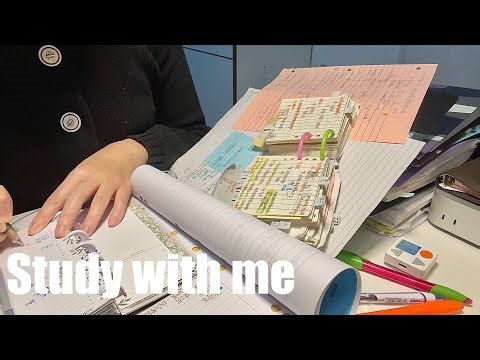 STUDY WITH ME 2hrs | Background noise,no music,no break | ASMR | real time｜motivation