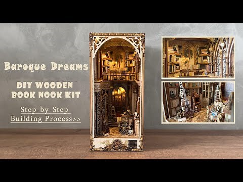 ✨ Baroque Dreams Book Nook Kit Building Process || Step by Step || Relaxing Video || DIY Crafts