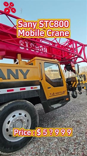 Used Sany STC800 mobile crane for sale #sany #sanycrane #miniexcavator #80toncrane