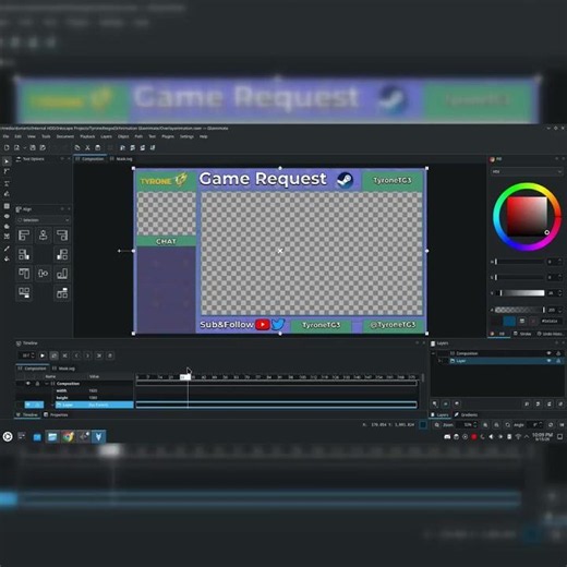 3 Tool work flow #glaxnimate #inkscape #obs #animation #art