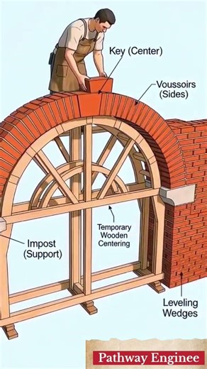 Brick arc construction step by step #pathwayengineers