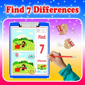 Find 7 Differences Worksheets | Spot the Difference | Visual Skills  | SET 2