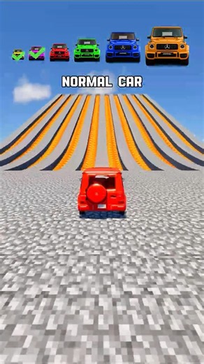Big & Small Cars vs A Mountain with a Narrow Ascent and Lava