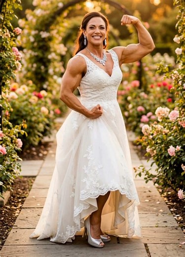 The Bride. #muscle #musclegirl #bride #wedding #aigramaticimages
