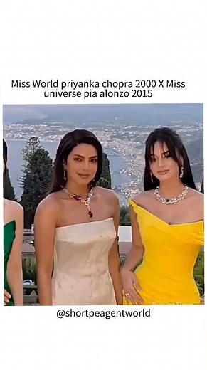 Miss World 2000 Priyanka Chopra meets Miss Universe 2015 Pia Alonzo Wurtzbach #missworld #shorts