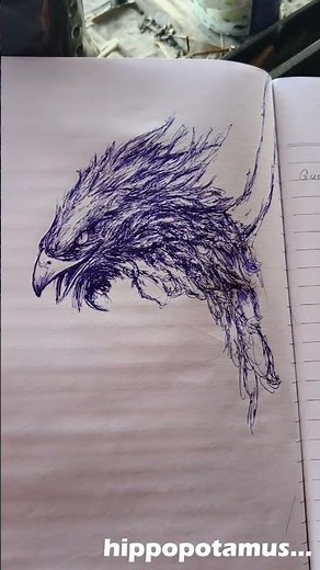 Epic Phoenix Pen Art ✍️🔥 #Shorts