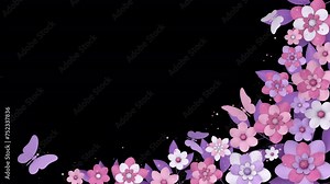 Flower overlay on a seamless loop