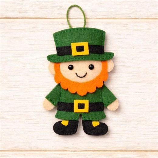 Leprechaun, Sewing PATTERN, Felt, Irish, Kids Felt, Decor, Activity, Luck Holiday, Gift, Fun, Ornament, St. Patrick’s Day, Shamrock, Clover - Etsy