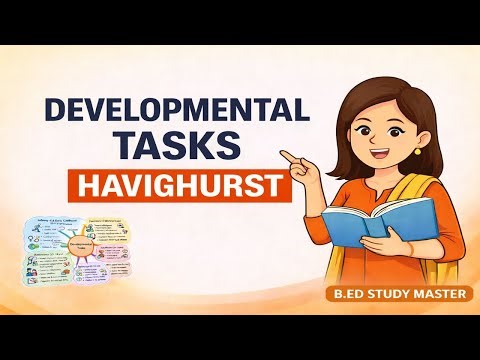 Developmental Tasks – Havighurst | Coloured Mind Map | Educational Psychology | B.Ed