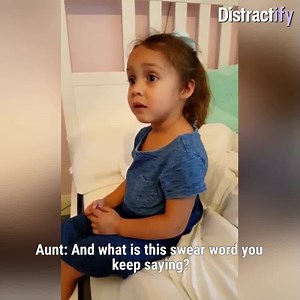 This little girl can't stop herself from "swearing"! | Distractify