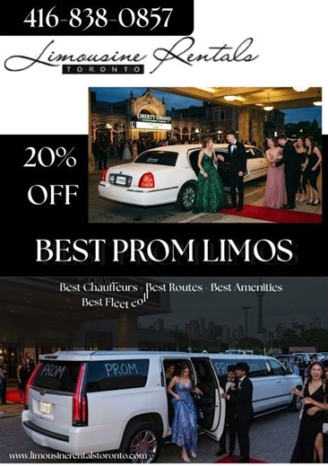 Make prom night unforgettable with 20% OFF luxury limo rides ✨