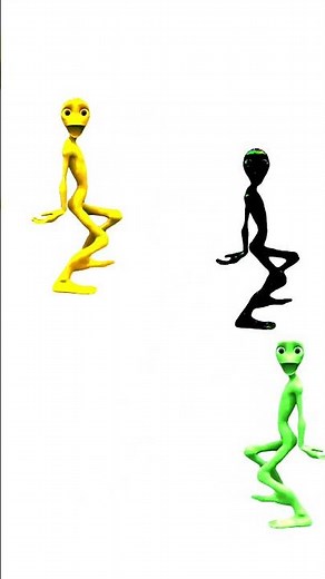 Alien Dance😱 - Dame Tu😰 yellow green black Cosita Megamix🫣 - CoffinDance Song Meme #shorts #funny