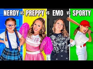 PREPPY 🎀 NERDY 🤓 EMO 🖤 SPORTY 🏀 BACK TO SCHOOL SHOPPING #shopping #trend ‪@agset211‬ ‪@HallieOnStage114‬
