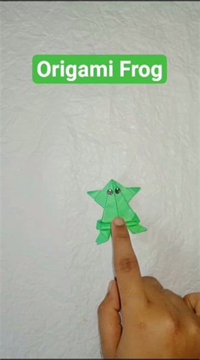 Origami Frog 🐸 | Easy Paper Craft#origamifrog #origamiart #paperorigami #easyorigami #paperfrog