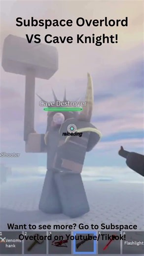 Subspace Overlord VS Cave Knight! #roblox #classic #retro #og #old
