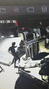 Video obtained by WXYZ shows thieves smash into clothing store and steal in merchandise. #Detroit