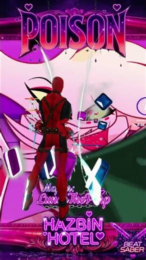 🎵 Deadpool Gets Absolutely Addicted to Angel Dust's "Poison" in Beat Saber! 😈 #shorts