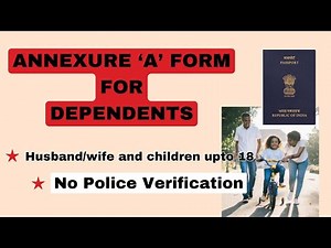 How to fill Annexure A form for Government employee Dependants| फॉर्म कैसे भरें #passport #annexureA