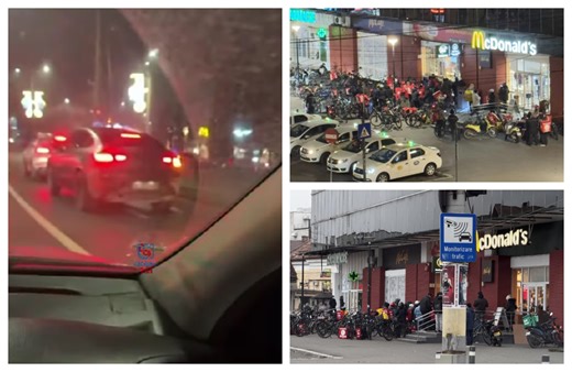 Gata cu "suveranele" sarmale"! Coadă de 4 kilometri la tradiţionalul burger de la McDonald's VIDEO