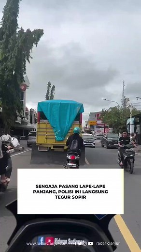 Polisi Tegur Truk Pengguna Lape-Lape Berlebihan