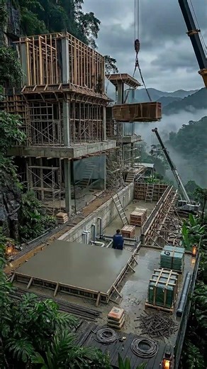 Hidden Jungle Cliff Villa Transformation 🌿 From Wild Rock to Luxury Infinity Escape