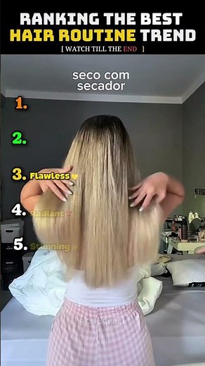 Top Hair Routine Trend Moments Ranked ✨#viral #trending #hairroutine #shorts