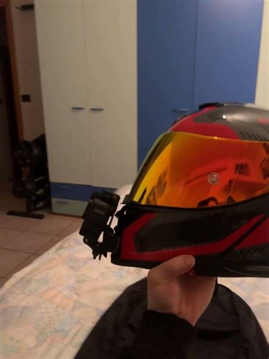 SETUP CASCO CON VIDEOCAMERA E MICROFONO🔥🔥 #setup #gopro #moto #casco #race #dji