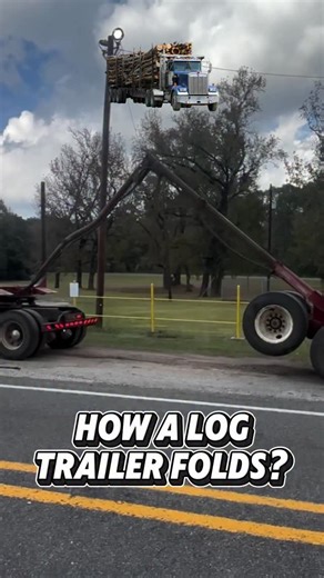 Alan Trucker on Instagram: "How a log semi trailer folds #trucking #loggingtruck #truckdriver #trucker"